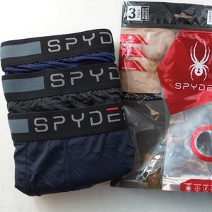 Spyder Men's Boxer Briefs Large 3 Pack Blue Black
